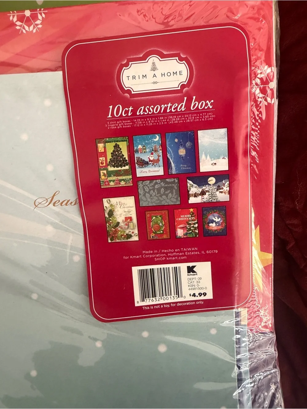 Seasonal Holiday Card Assorted Box - White & Light Blue -